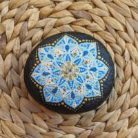 Mandala bleu et doré