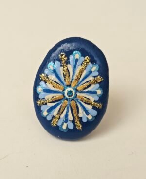 Bague bleu marine – Image 2