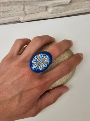 Bague bleu marine – Image 4
