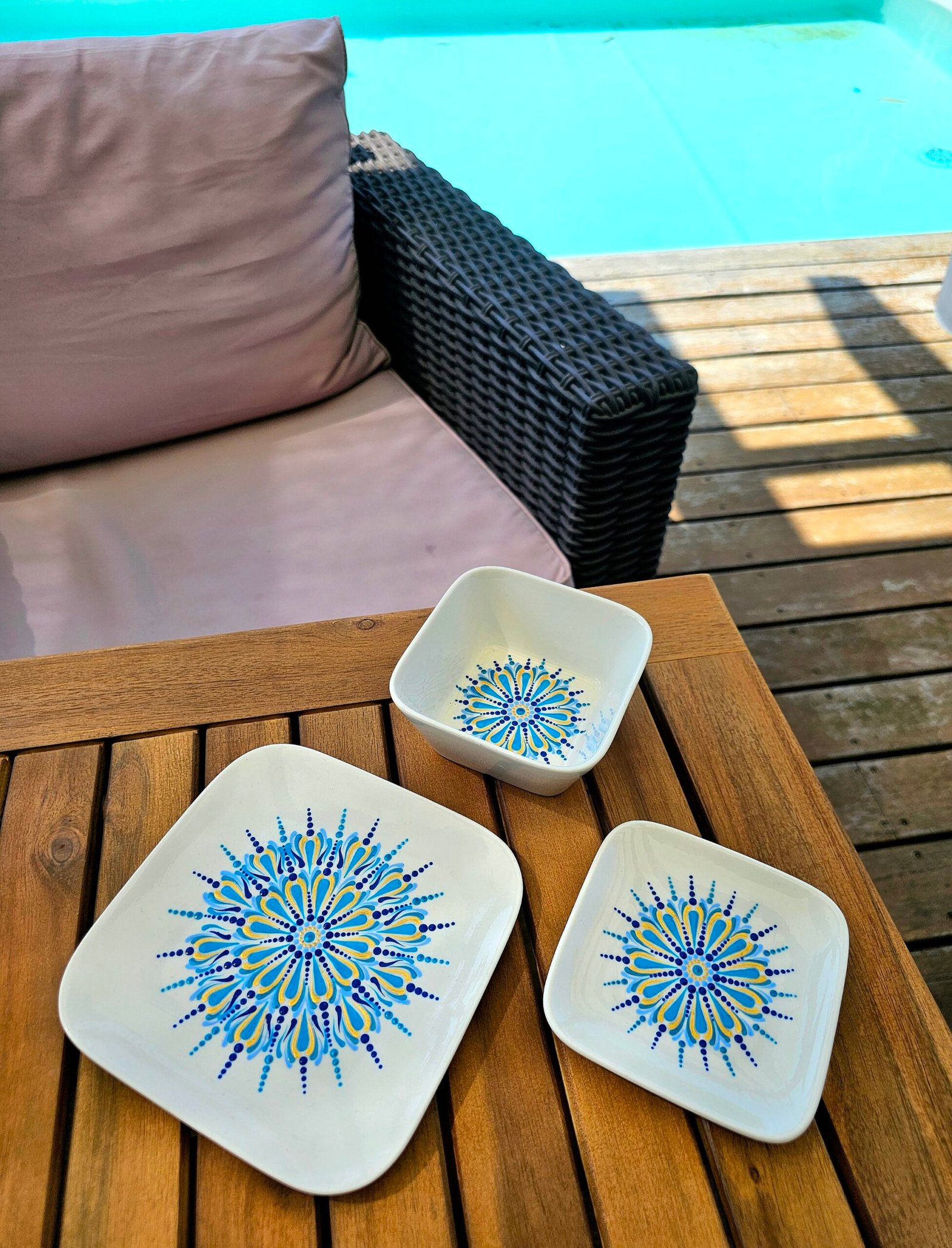 Coupelles mandala bleu – Image 7