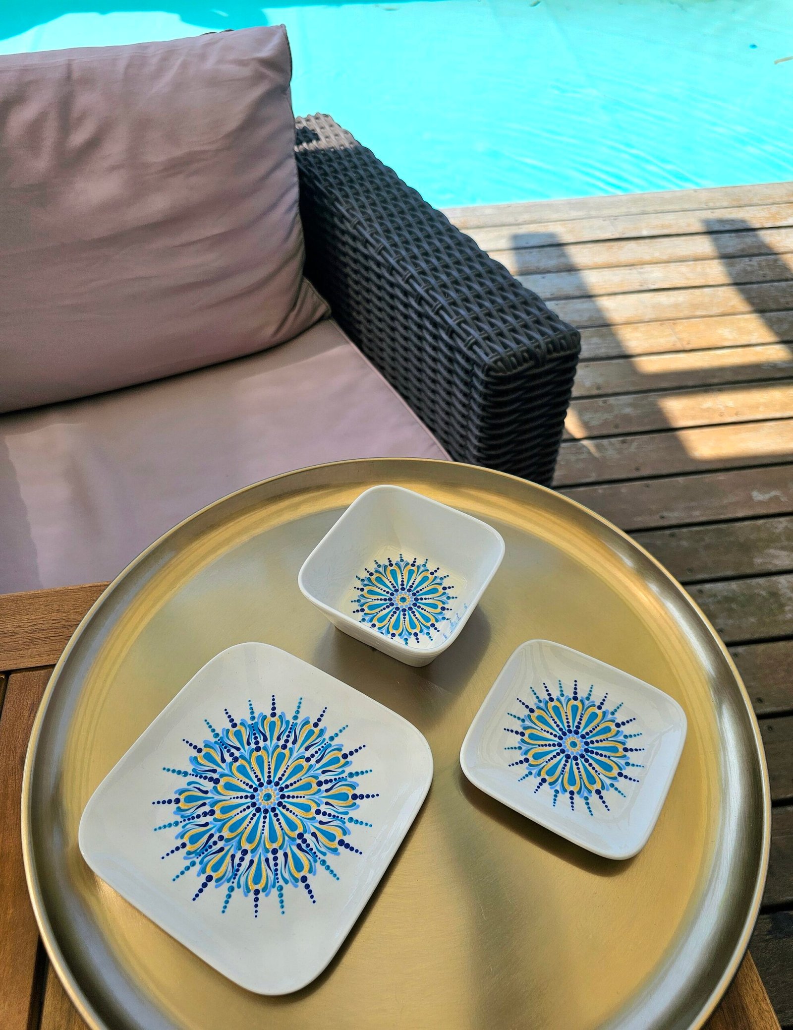 Coupelles mandala bleu – Image 6