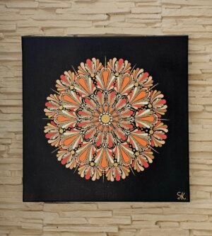Toile "mandala orange"